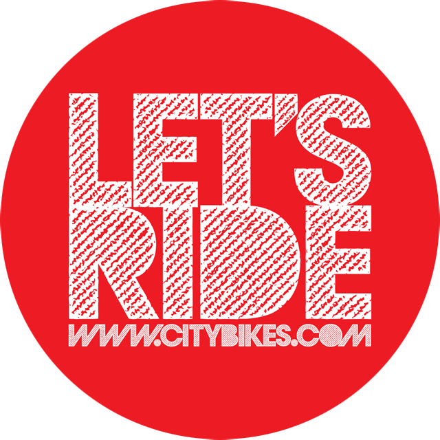 City Bikes "Let's Ride" Diecut Sticker
